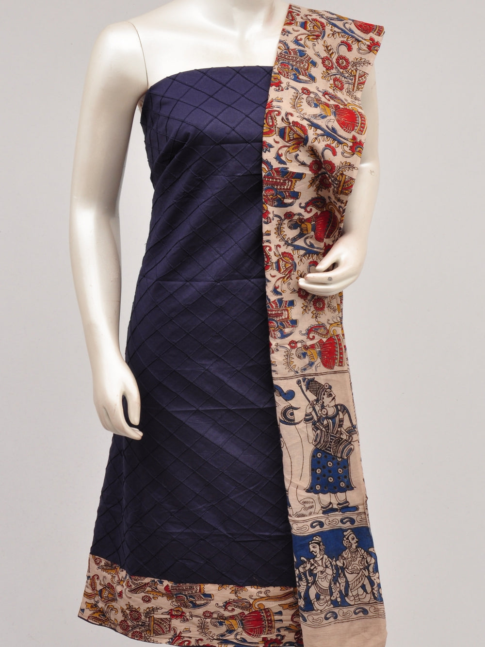 Kalamkari Designer Patch Dress Material [D61015105]