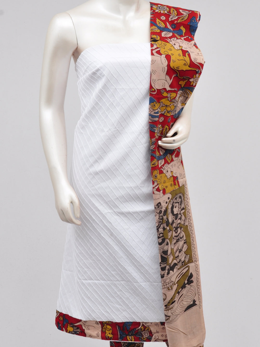 Kalamkari Designer Patch Dress Material [D61015106]