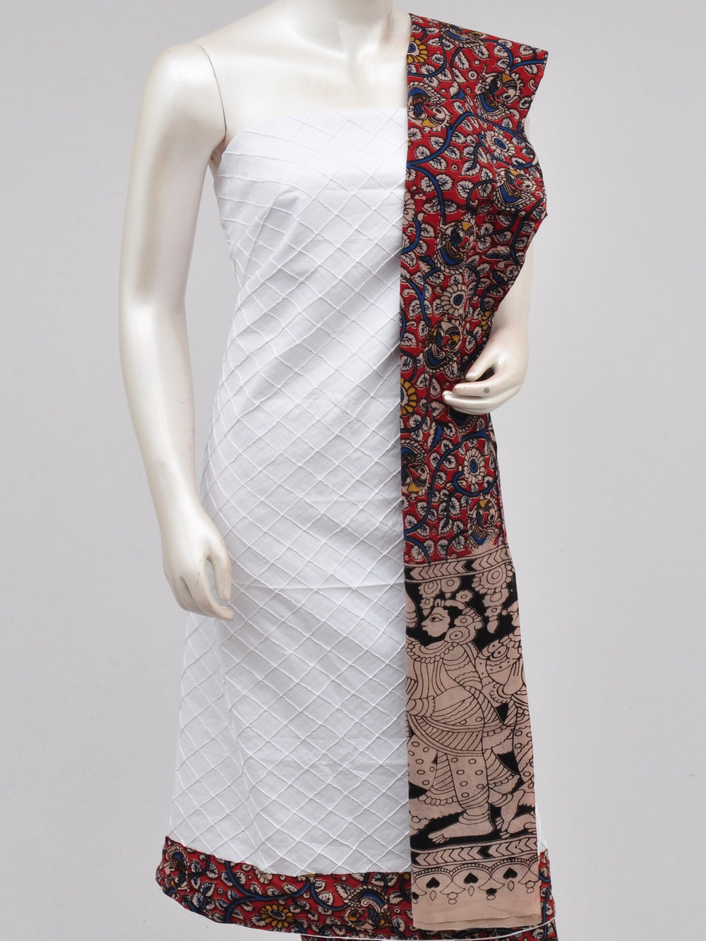 Kalamkari Designer Patch Dress Material [D61015107]