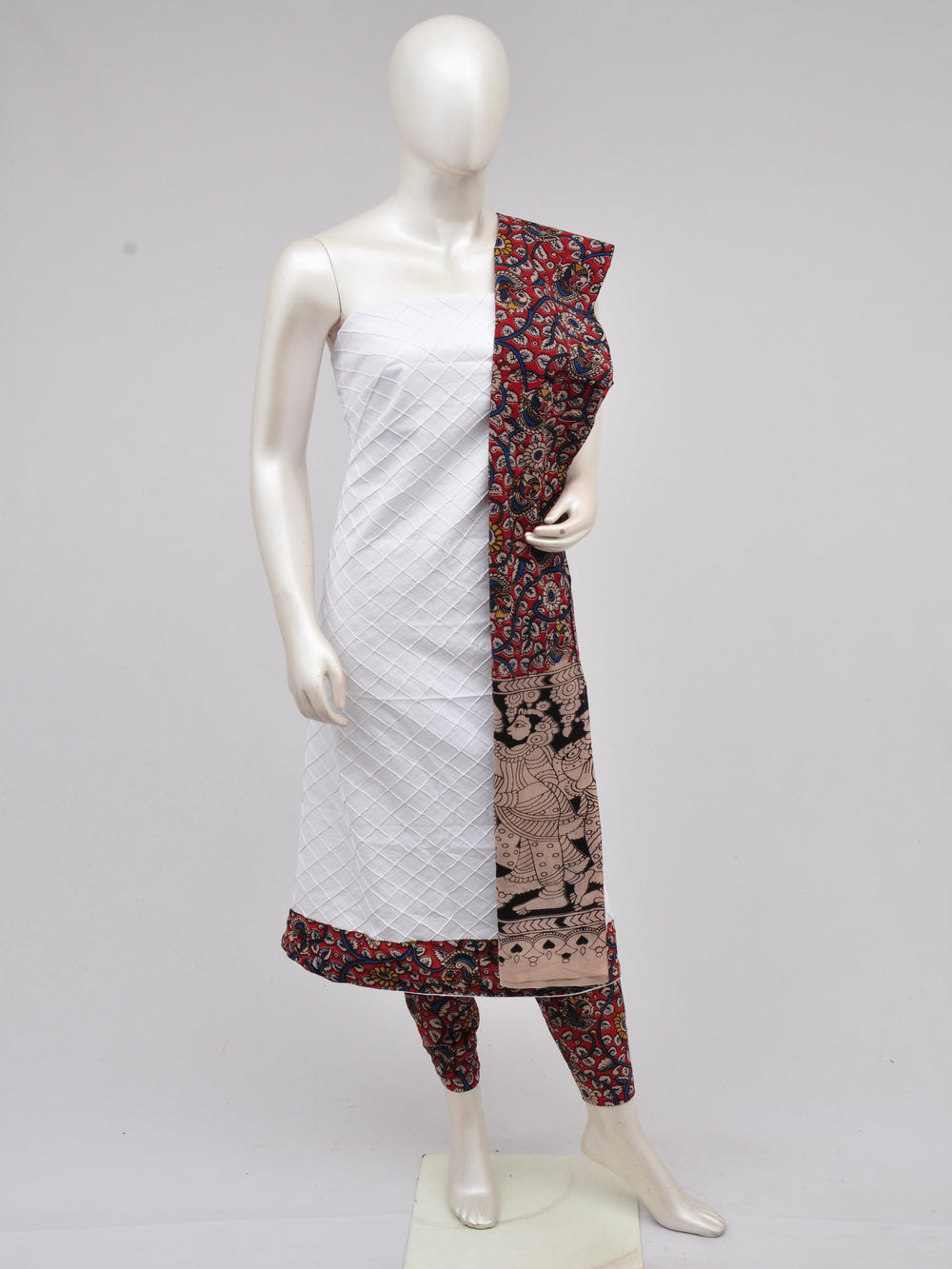 Kalamkari Designer Patch Dress Material [D61015107]
