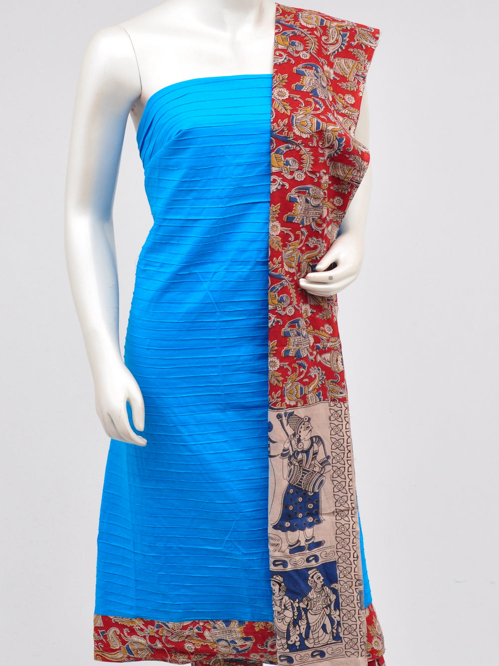 Kalamkari Designer Patch Dress Material [D61015109]