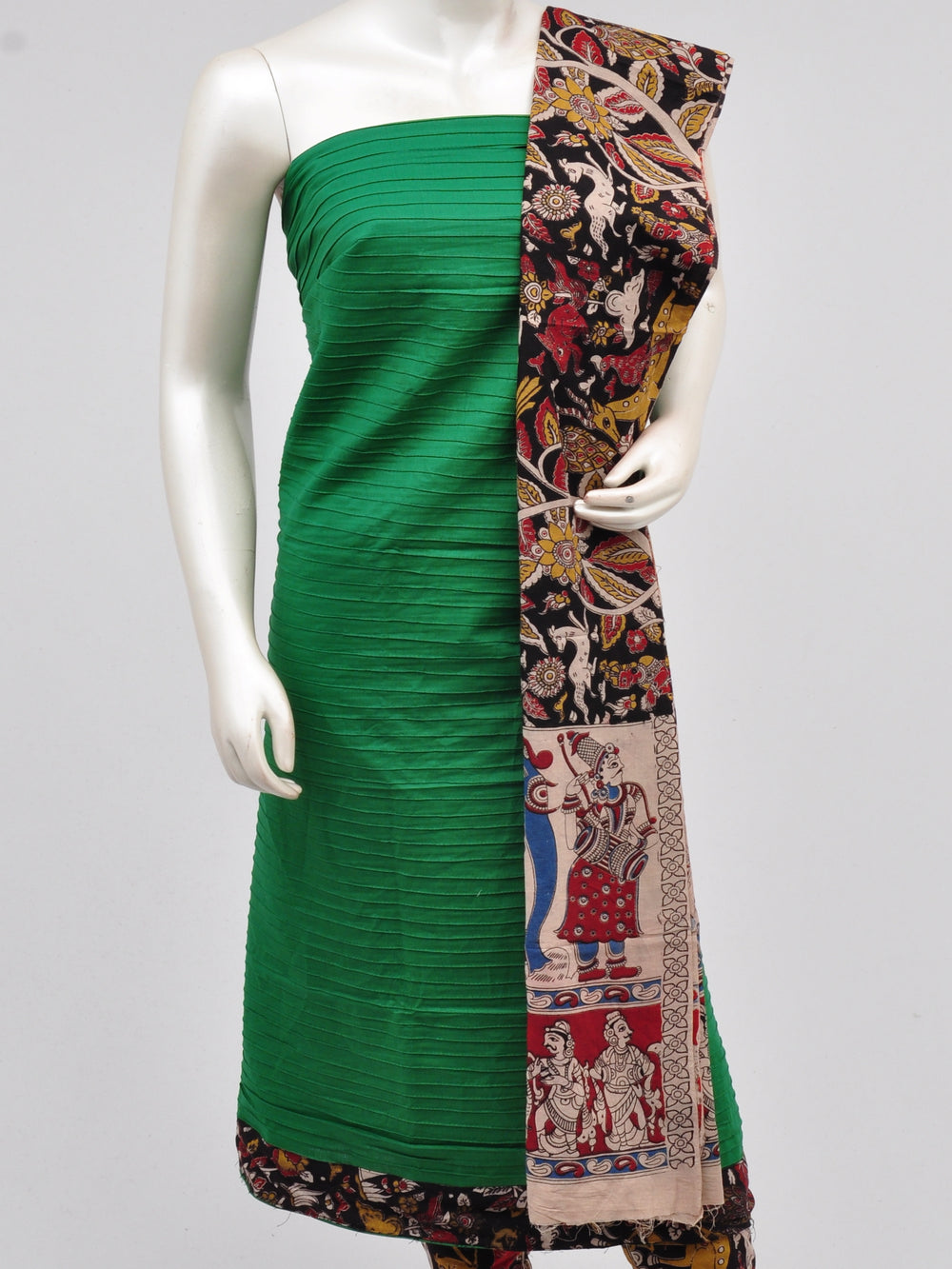 Kalamkari Designer Patch Dress Material [D61015113]