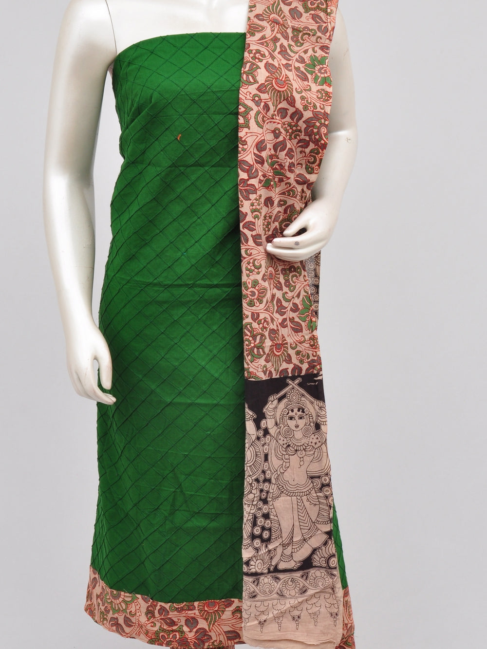 Kalamkari Designer Patch Dress Material [D61118007]