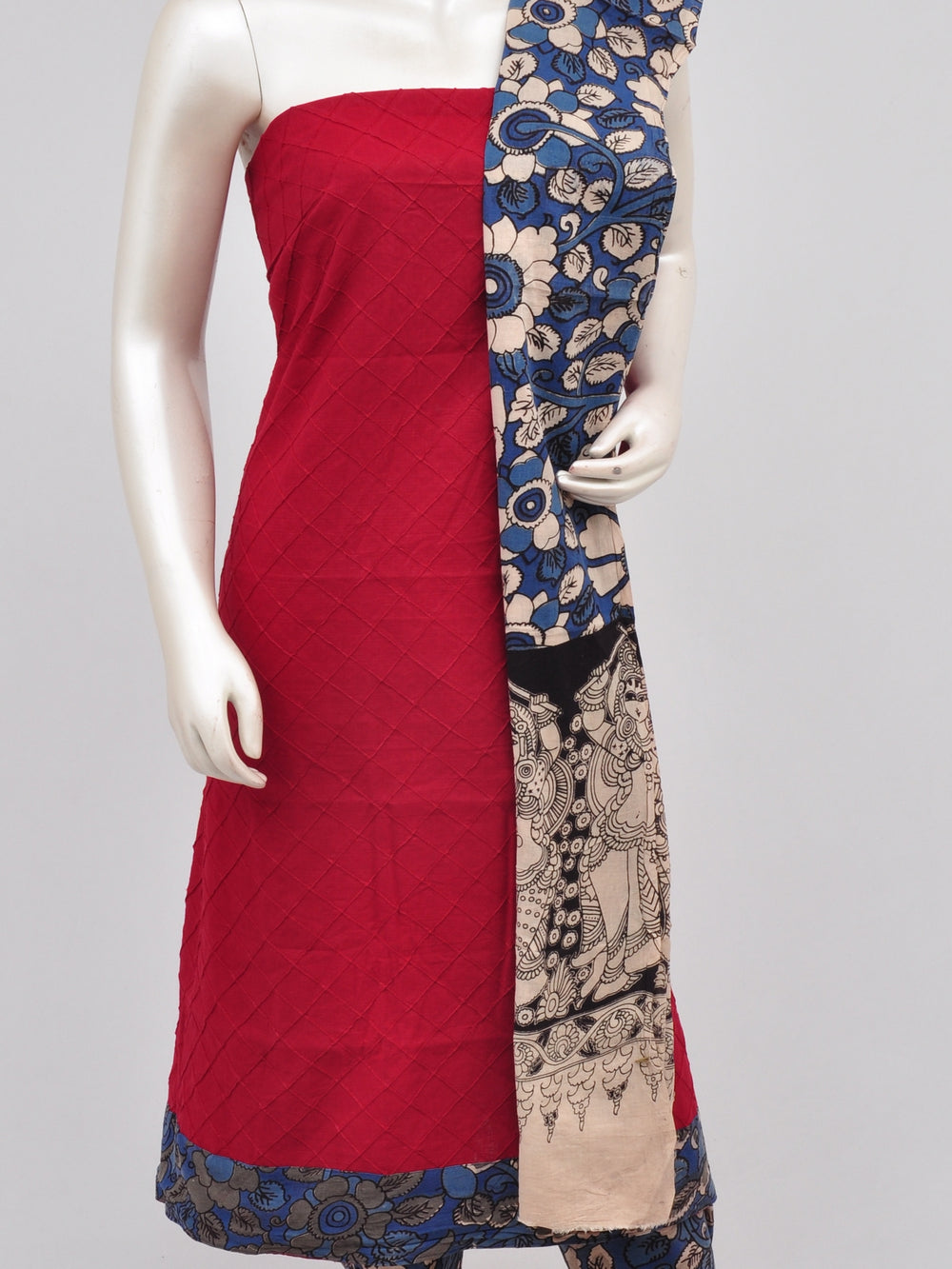 Kalamkari Designer Patch Dress Material [D61118008]