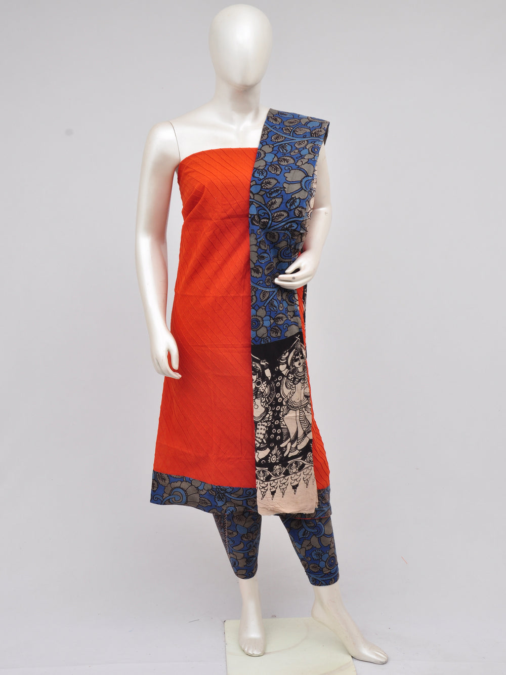 Kalamkari Designer Patch Dress Material [D61118009]