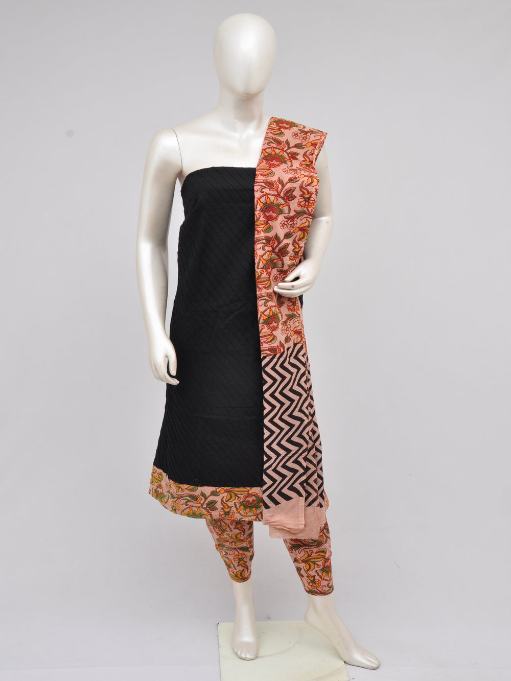 Kalamkari Designer Patch Dress Material [D61118011]