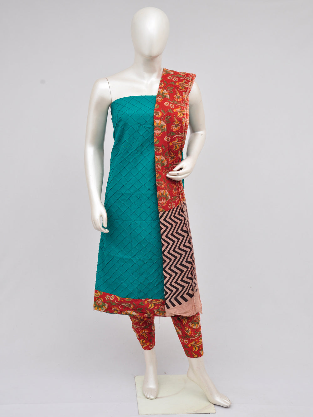 Kalamkari Designer Patch Dress Material [D61118015]