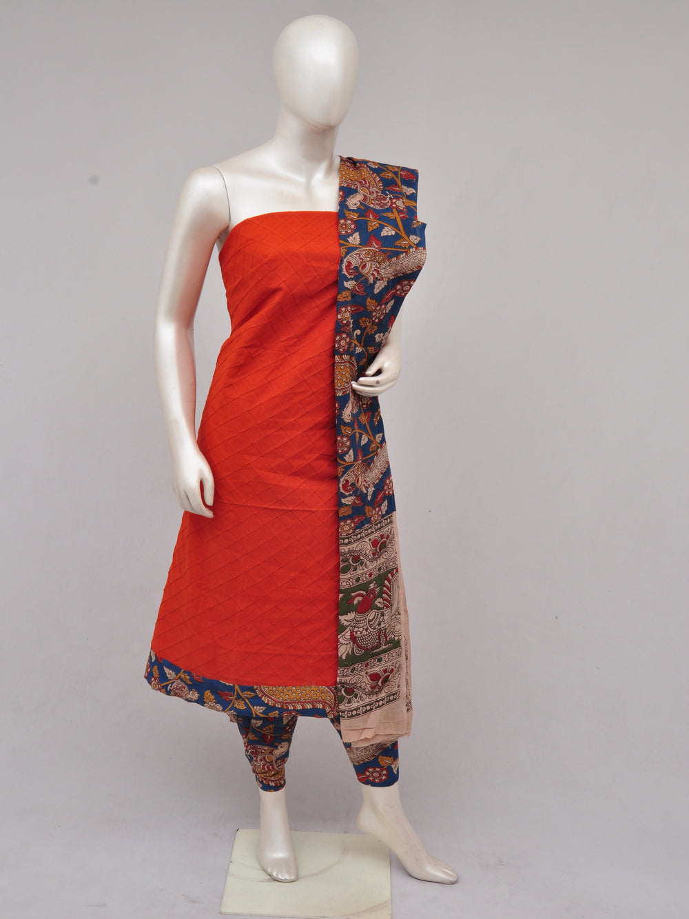 Kalamkari Designer Patch Dress Material [D61222005]