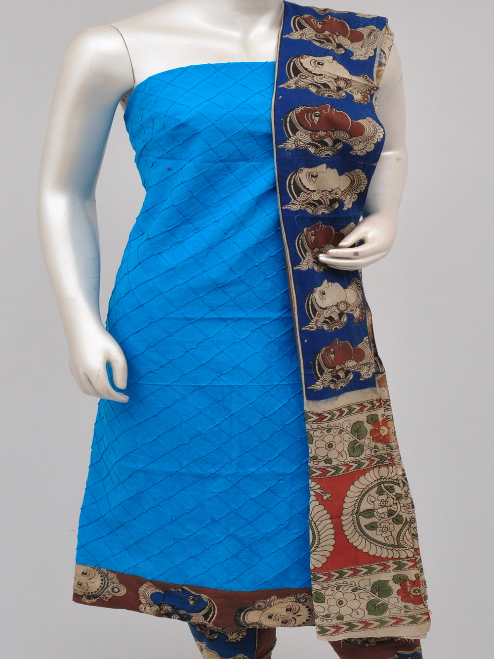 Kalamkari Designer Patch Dress Material [D61226065]