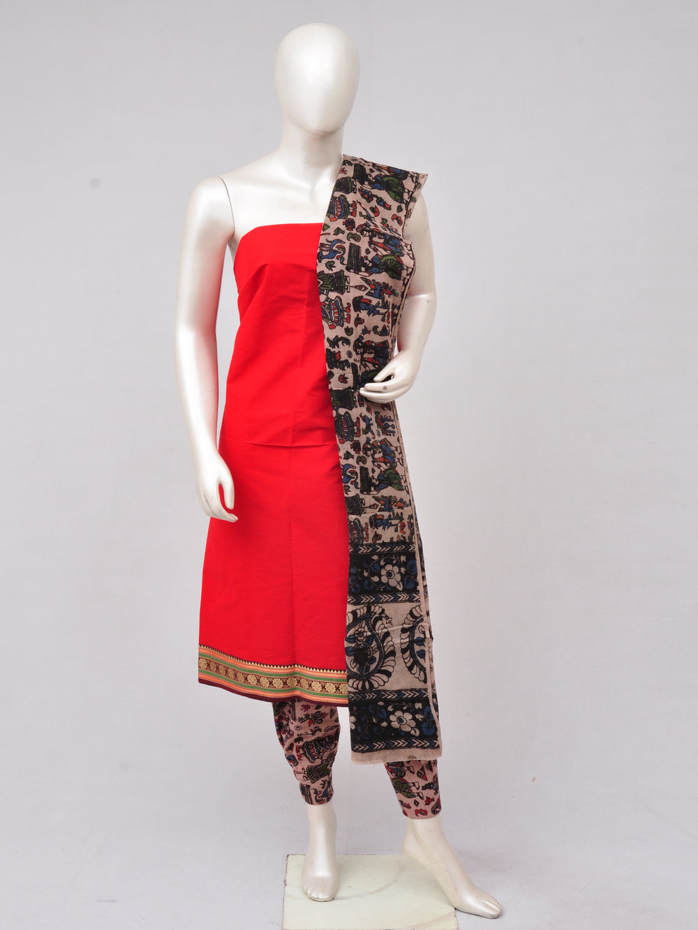 Kalamkari Designer Patch Dress Material [D70118002]