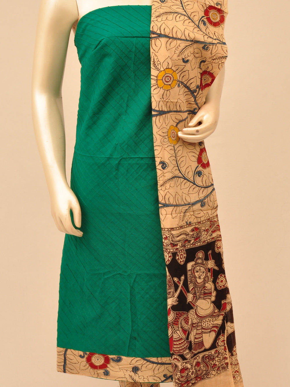 Kalamkari Designer Patch Dress Material [D70217001]