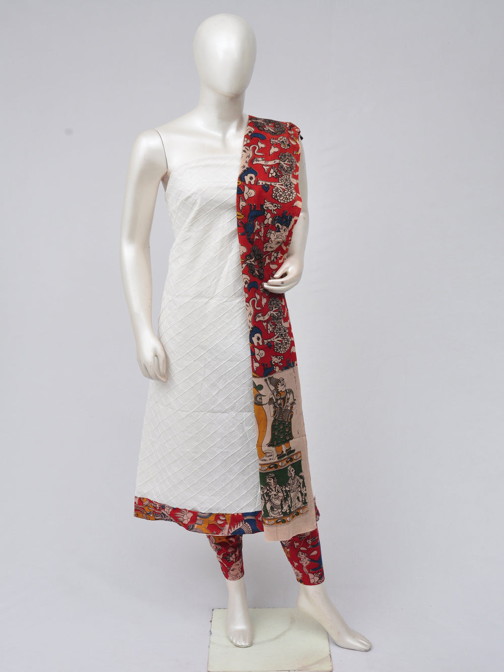 Kalamkari Designer Patch Dress Material [D70217004]
