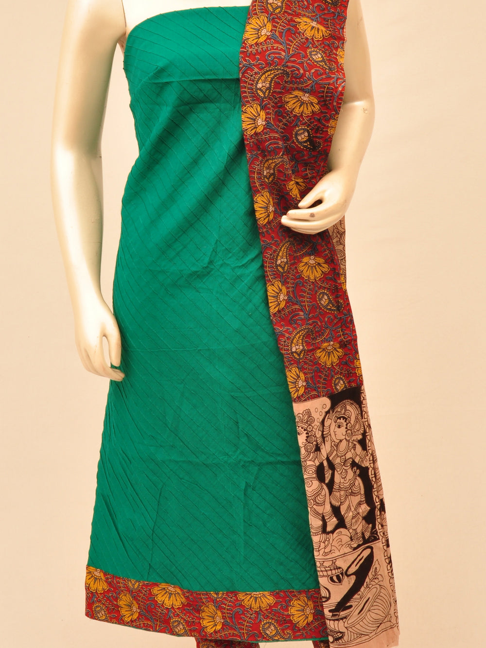Kalamkari Designer Patch Dress Material [D70217015]