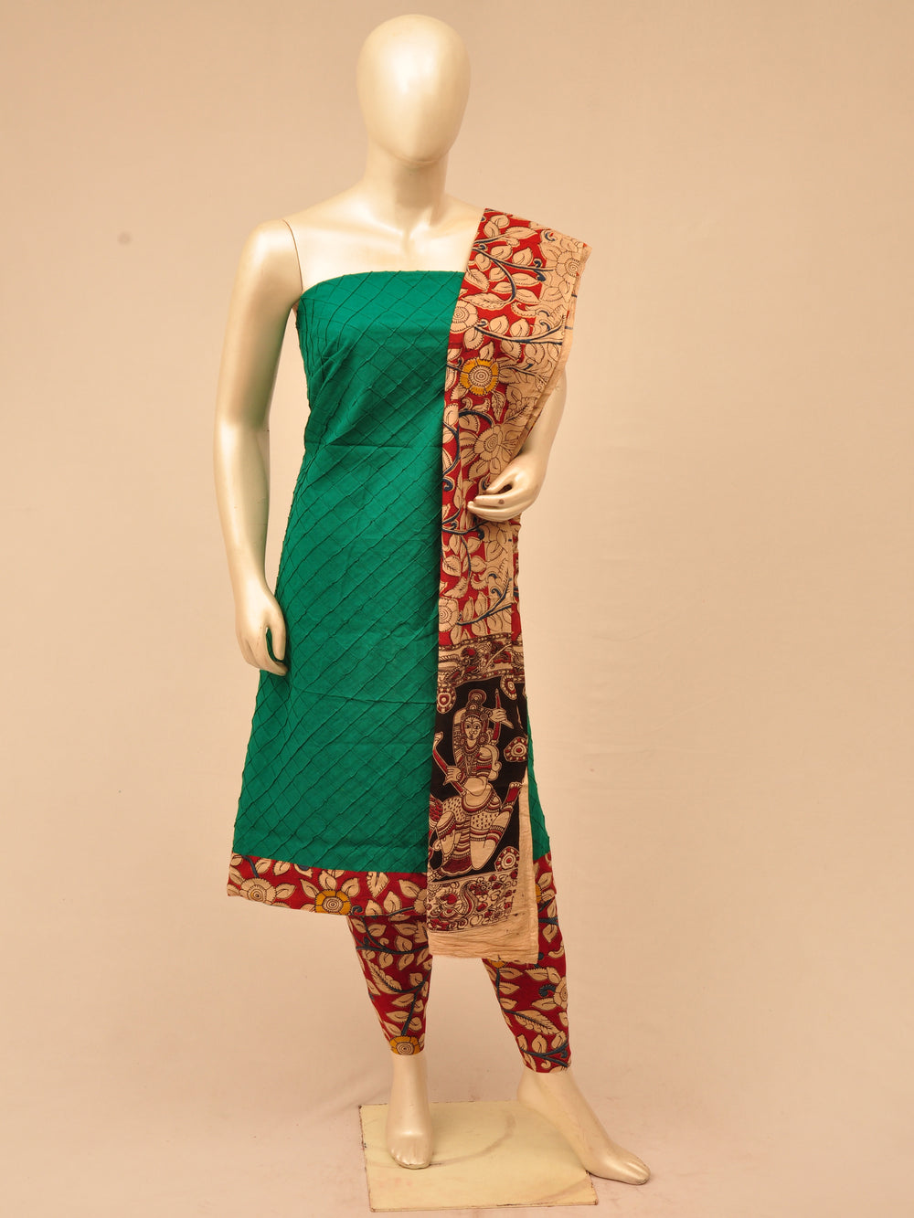 Kalamkari Designer Patch Dress Material [D70313020]