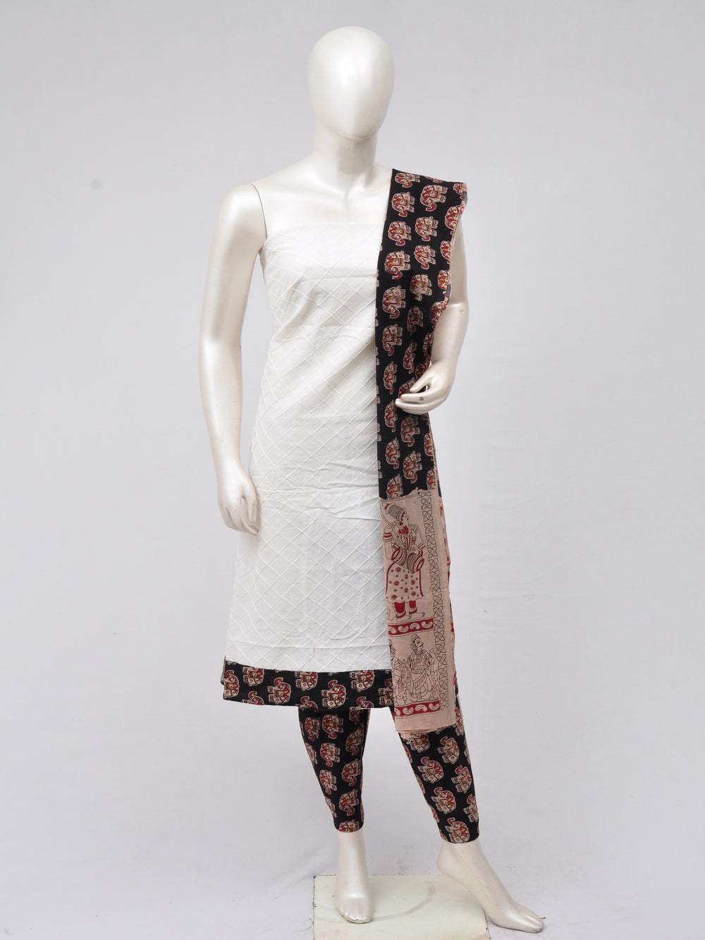 Kalamkari Designer Patch Dress Material [D70313021]