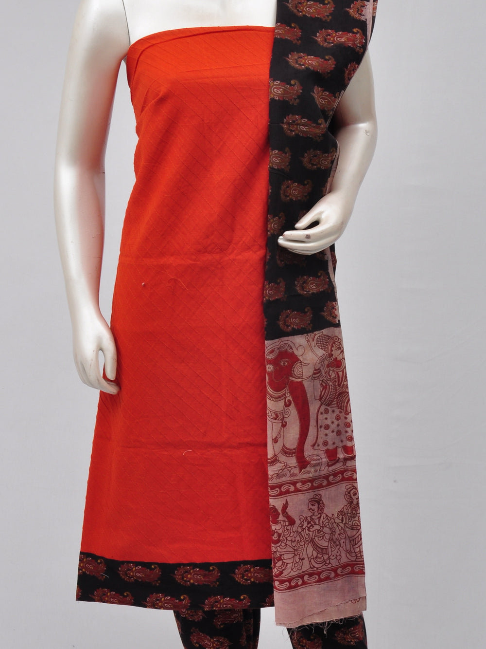 Kalamkari Designer Patch Dress Material [D70313022] - DressesForWomen.IN