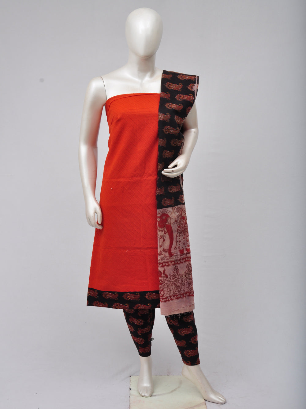 Kalamkari Designer Patch Dress Material [D70313022] - DressesForWomen.IN