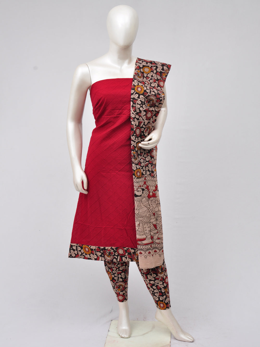 Kalamkari Designer Patch Dress Material [D70313027] - DressesForWomen.IN