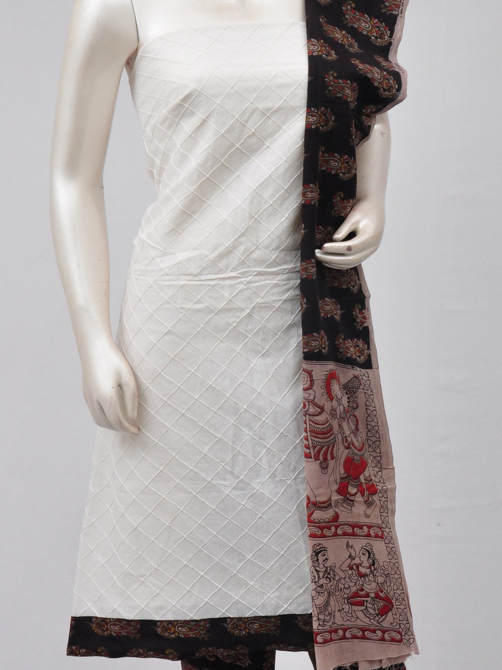 Kalamkari Designer Patch Dress Material [D70313031]