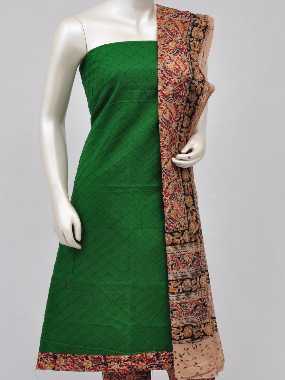 Kalamkari Designer Patch Dress Material [D70328120] - DressesForWomen.IN