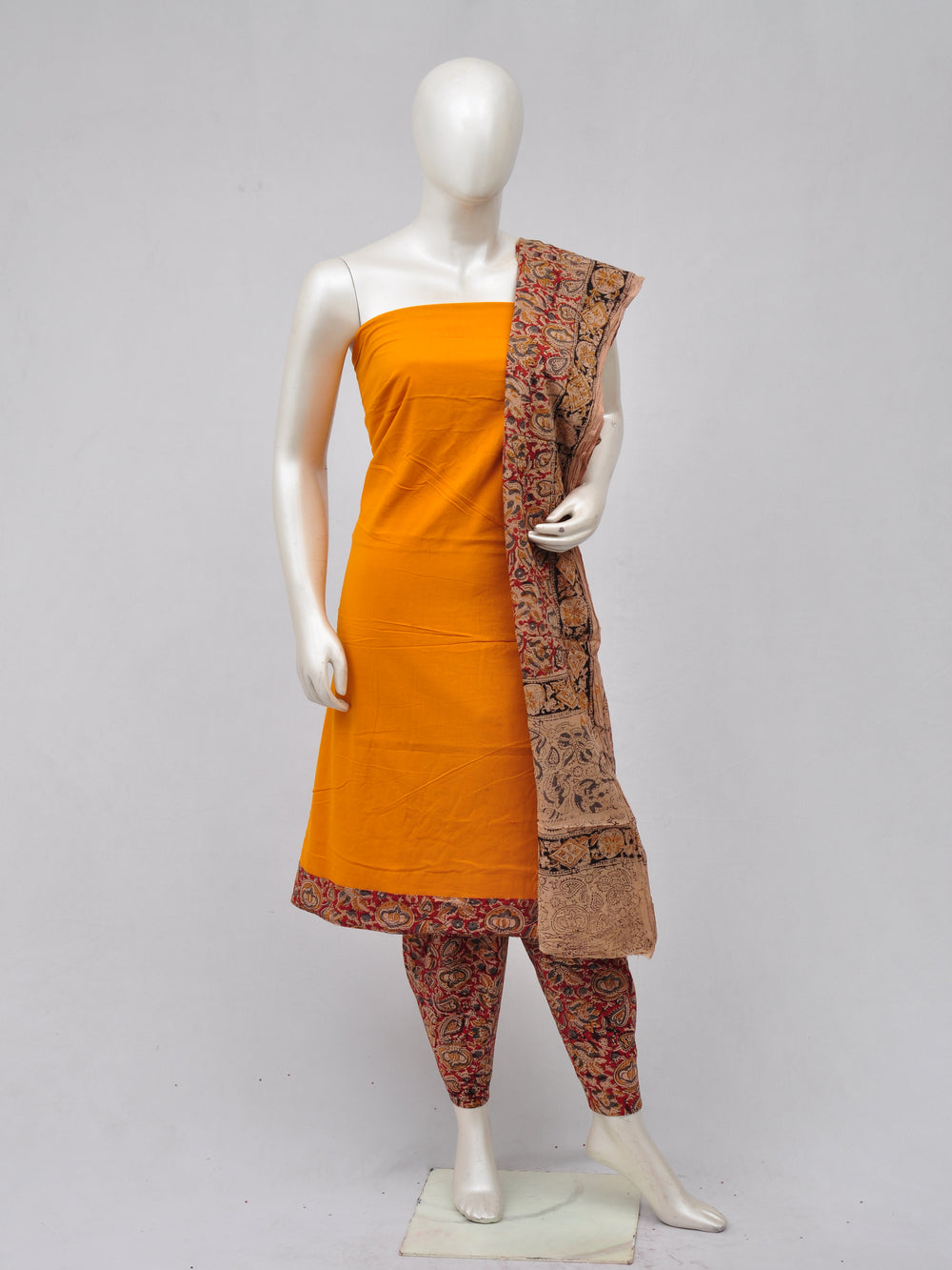 Kalamkari Designer Patch Dress Material [D70328134]