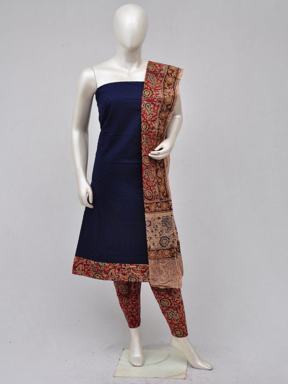 Kalamkari Designer Patch Dress Material [D70328135] - DressesForWomen.IN