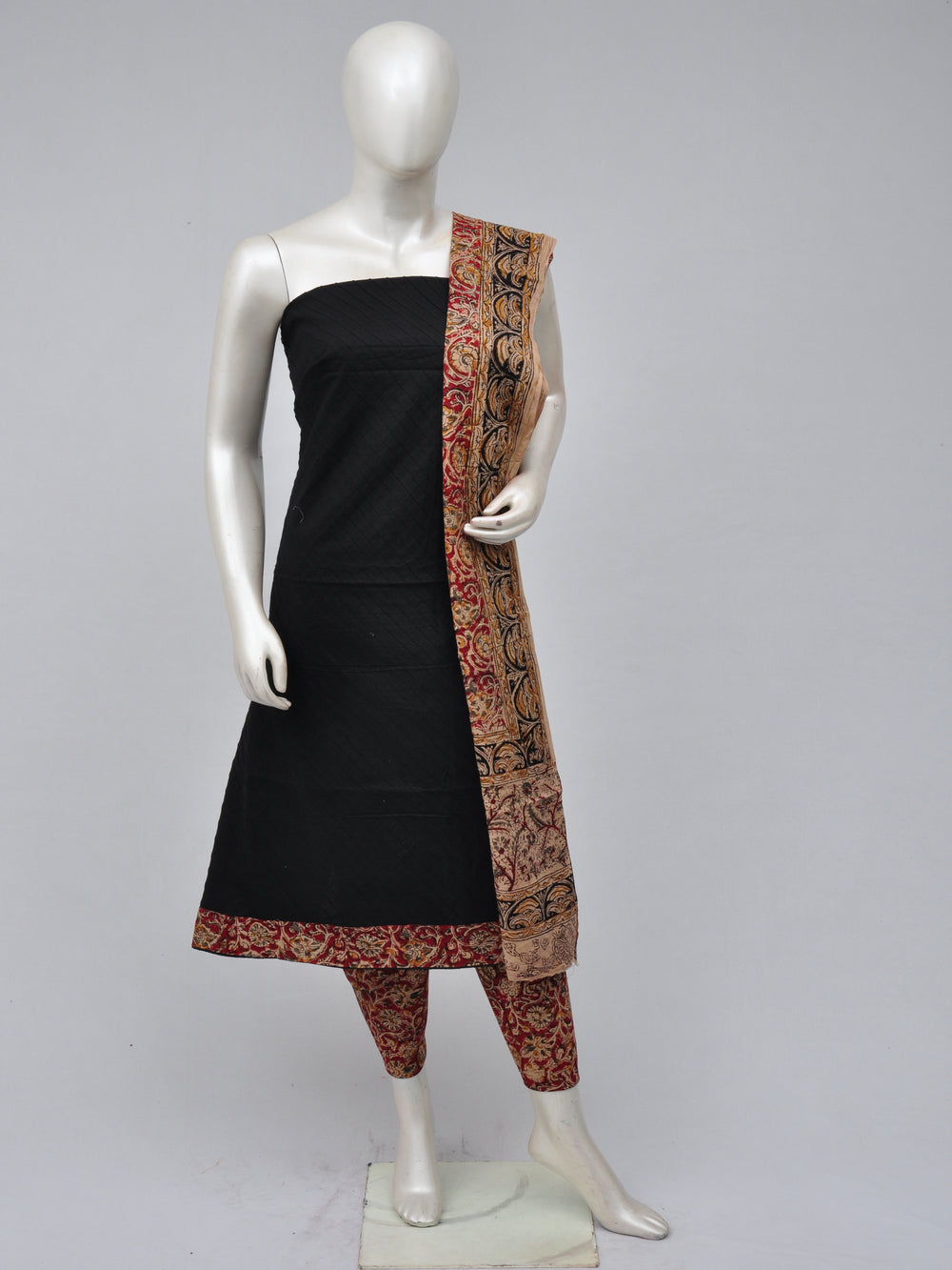 Kalamkari Designer Patch Dress Material [D70417037]