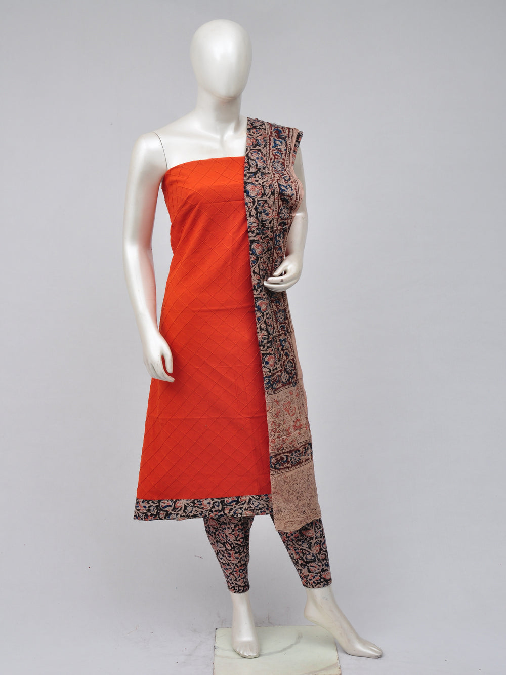 Kalamkari Designer Patch Dress Material  [D70417042]