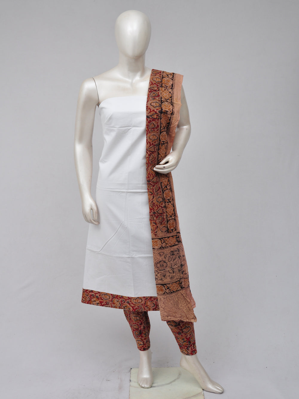 Kalamkari Designer Patch Dress Material  [D70420001]
