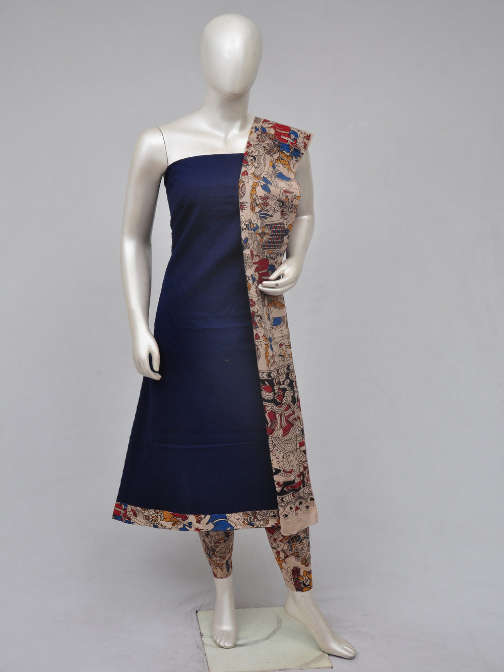 Kalamkari Designer Patch Dress Material  [D70505000]