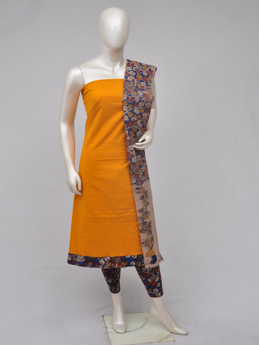Kalamkari Designer Patch Dress Material  [D70505005]