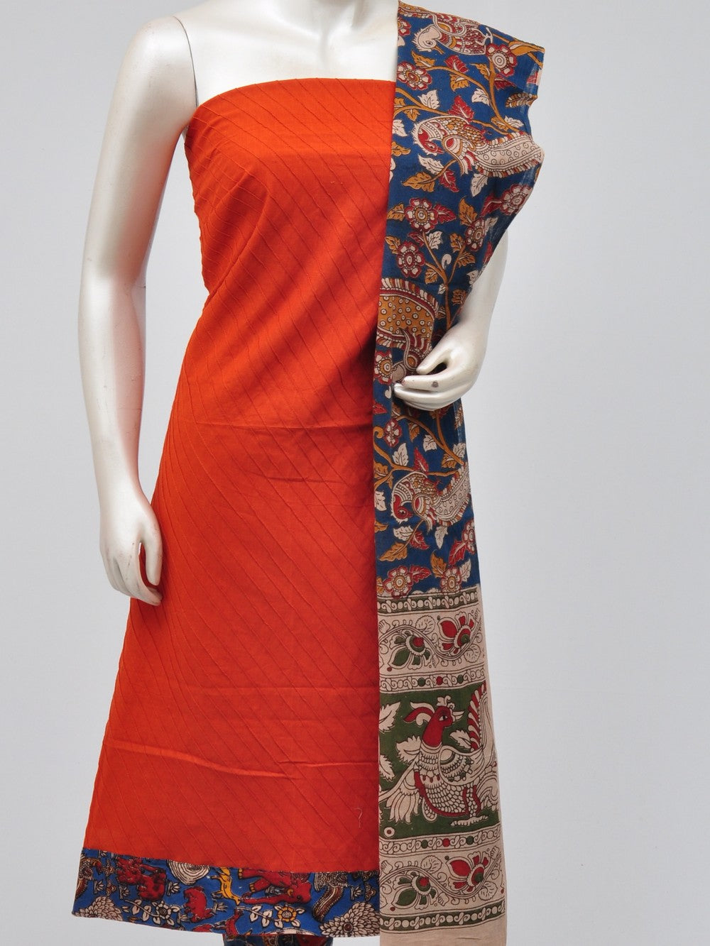 Kalamkari Designer Patch Dress Material  [D70704035]