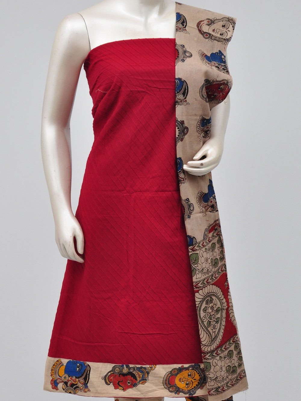 Kalamkari Designer Patch Dress Material  [D70704036]