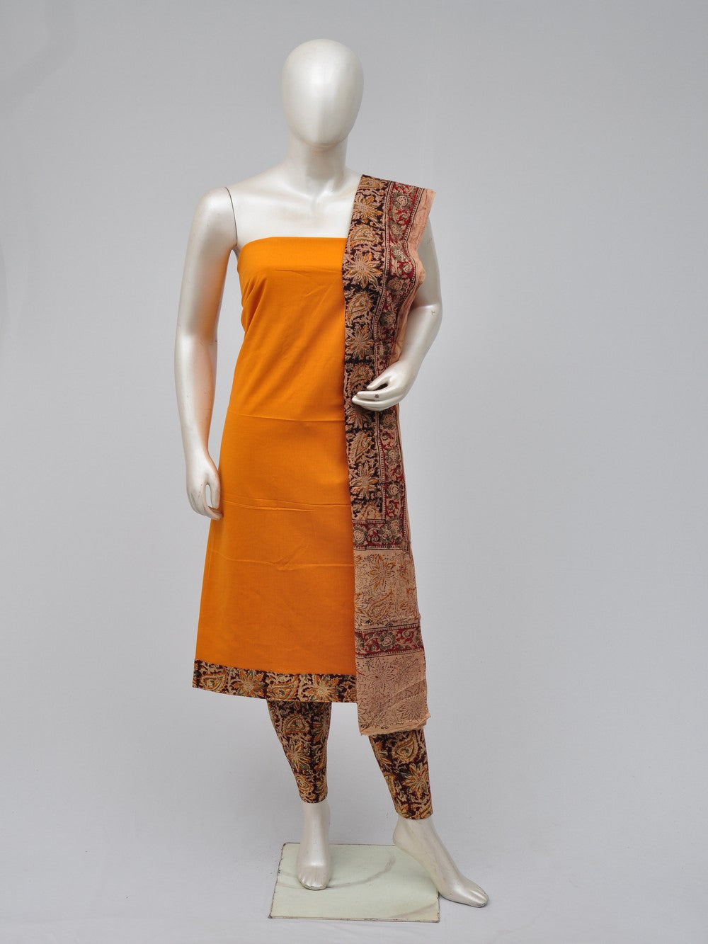 Kalamkari Designer Patch Dress Material  [D70704037]