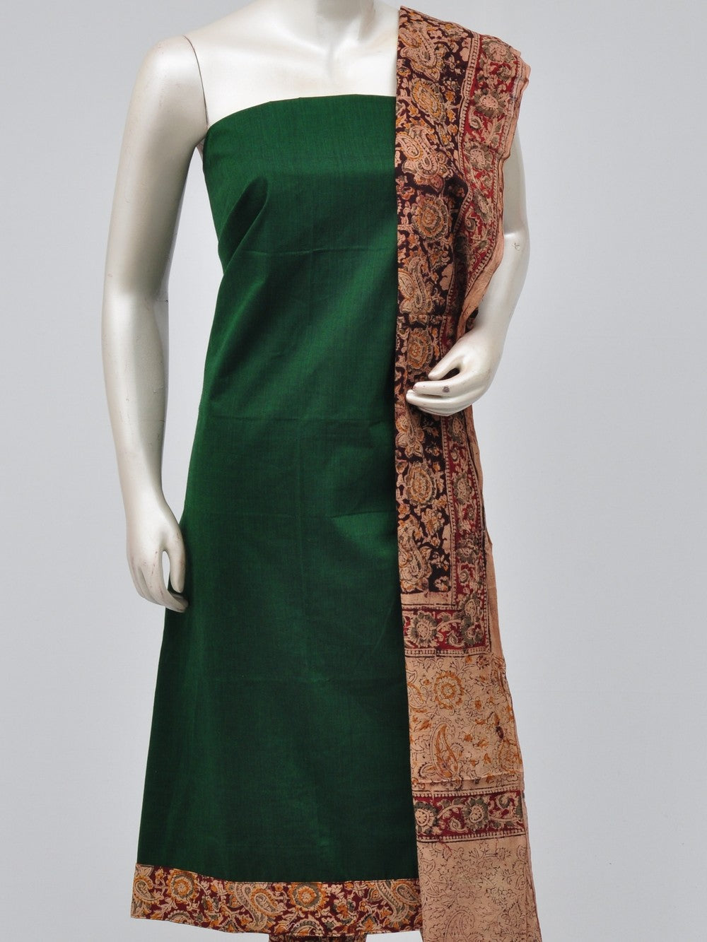 Kalamkari Designer Patch Dress Material  [D70704039]