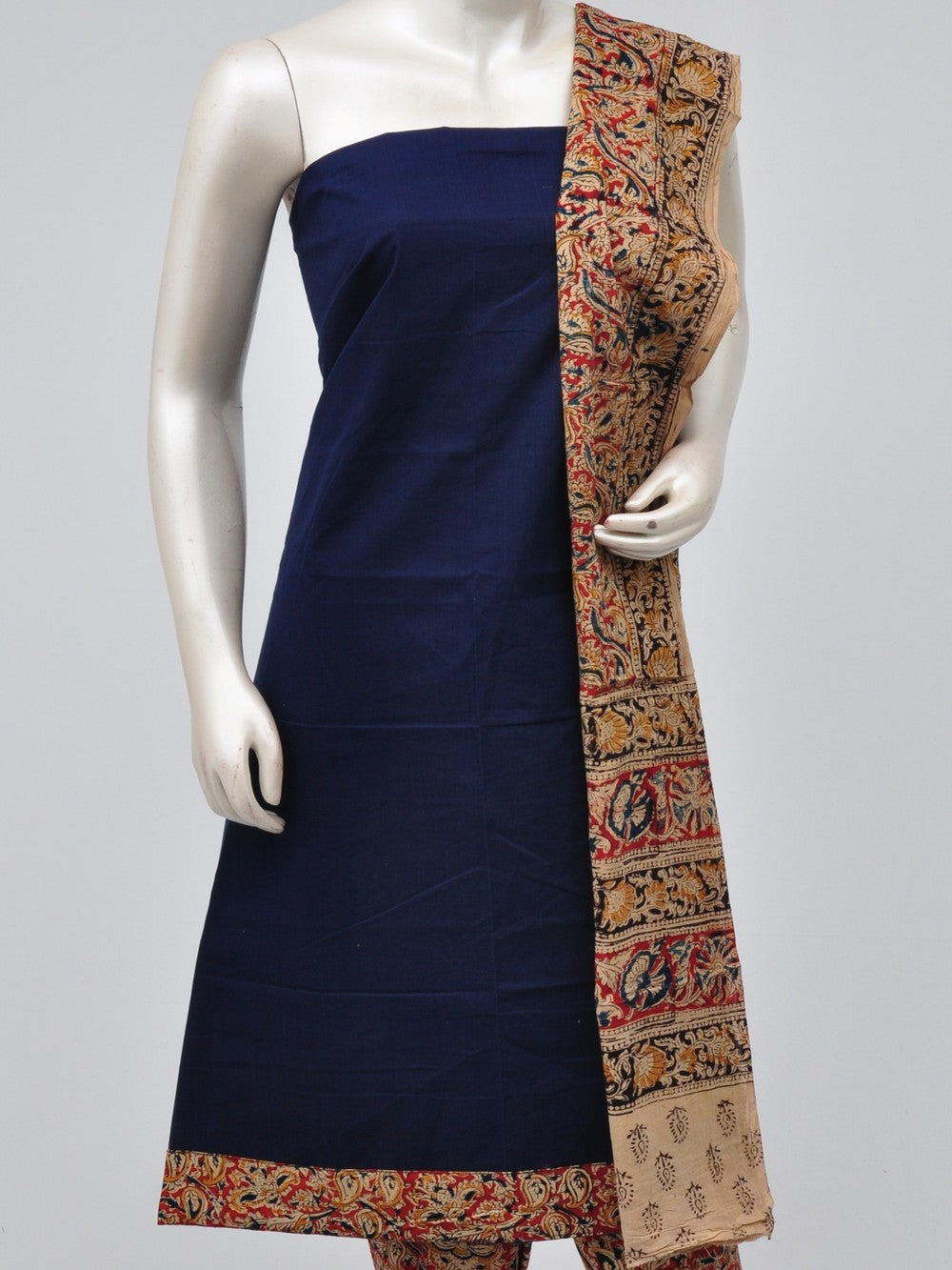 Kalamkari Designer Patch Dress Material  [D70704040]