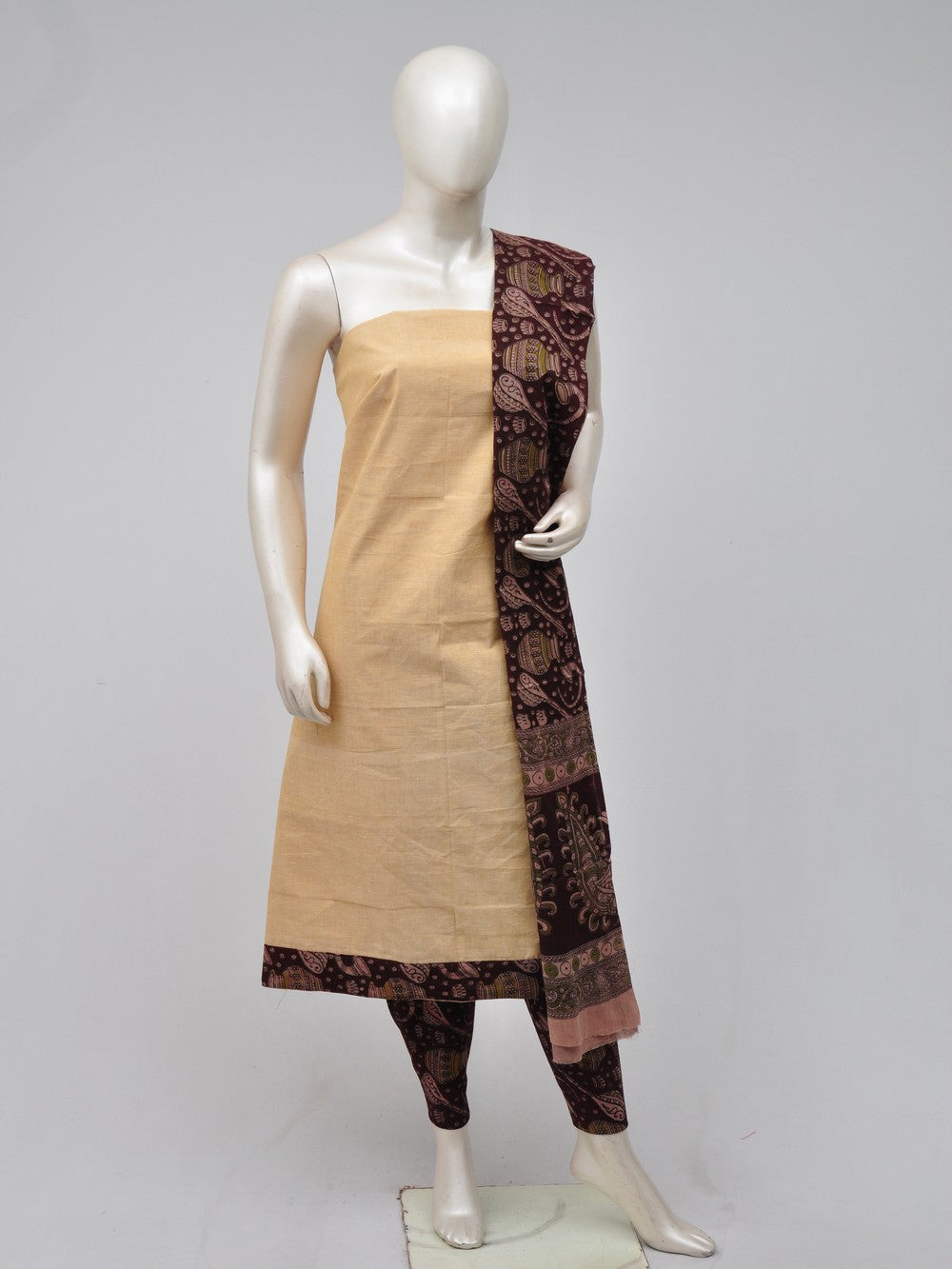 Kalamkari Designer Patch Dress Material  [D70710093]