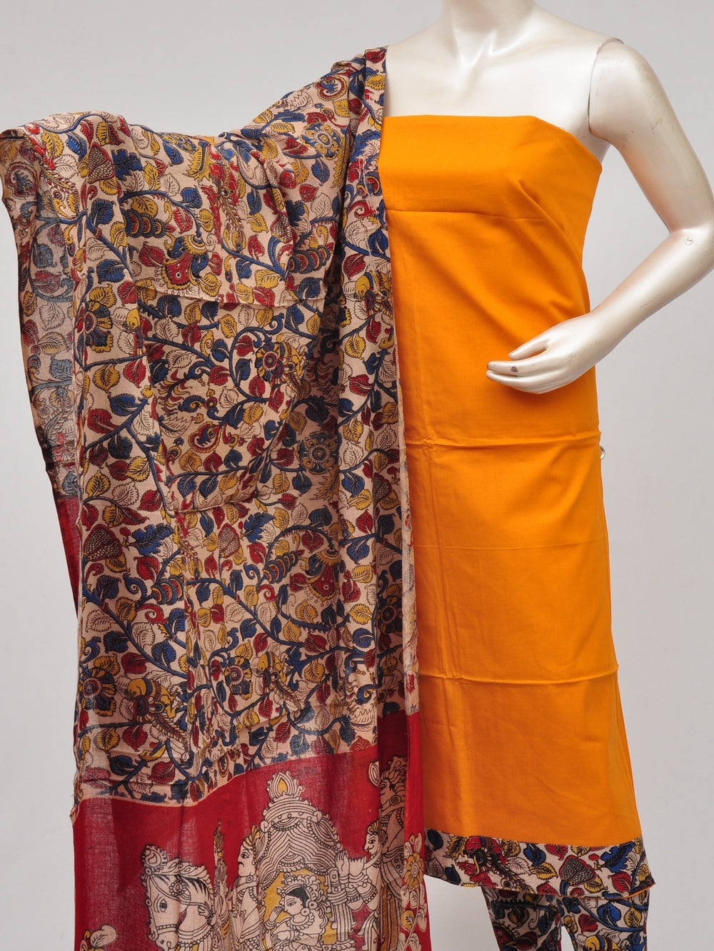Kalamkari Designer Patch Dress Material  [D71108088]