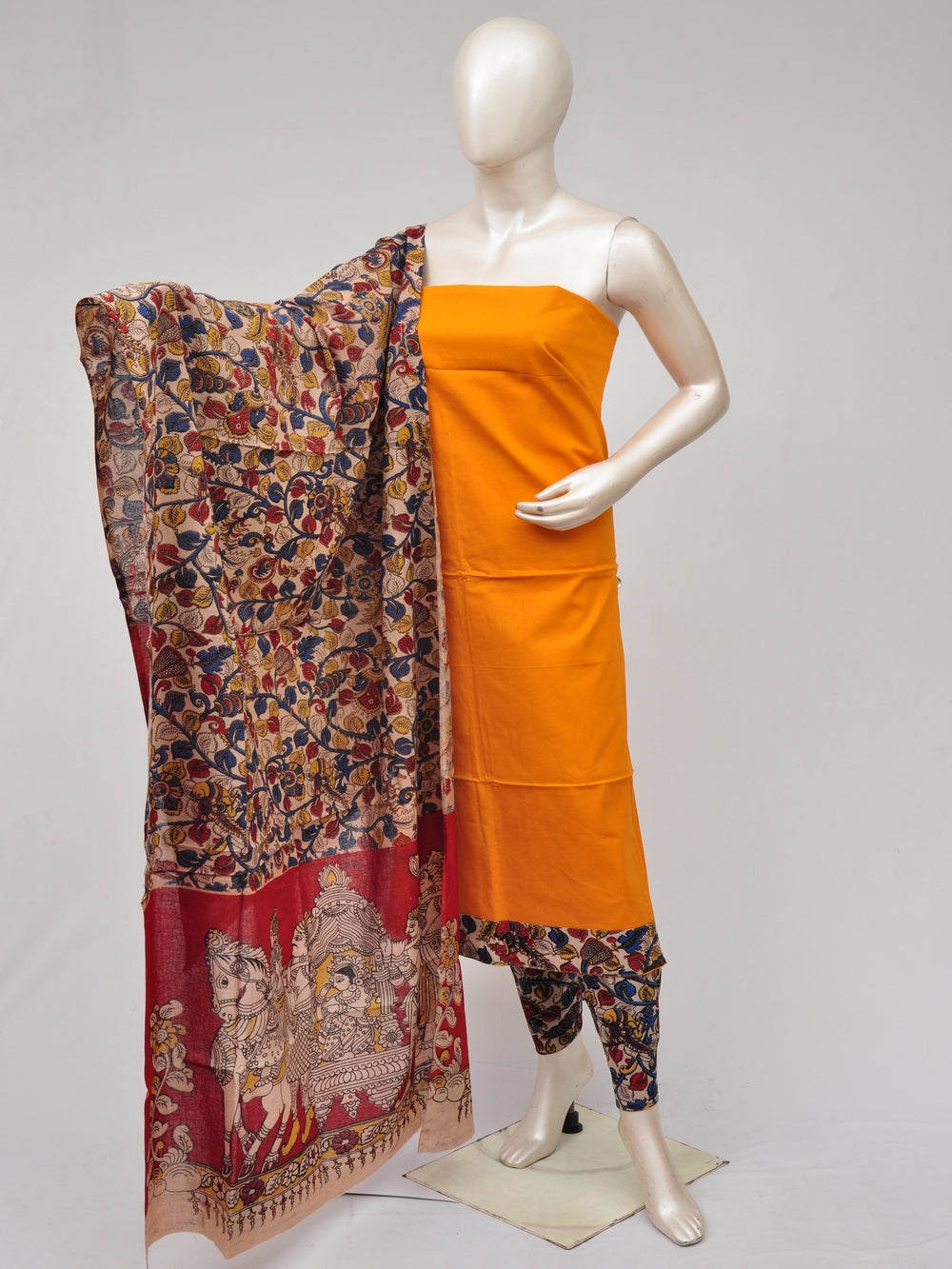 Kalamkari Designer Patch Dress Material  [D71108088]