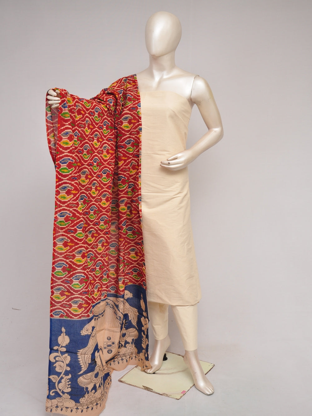 Kalamkari Dupatta Dress Material [D80830047]
