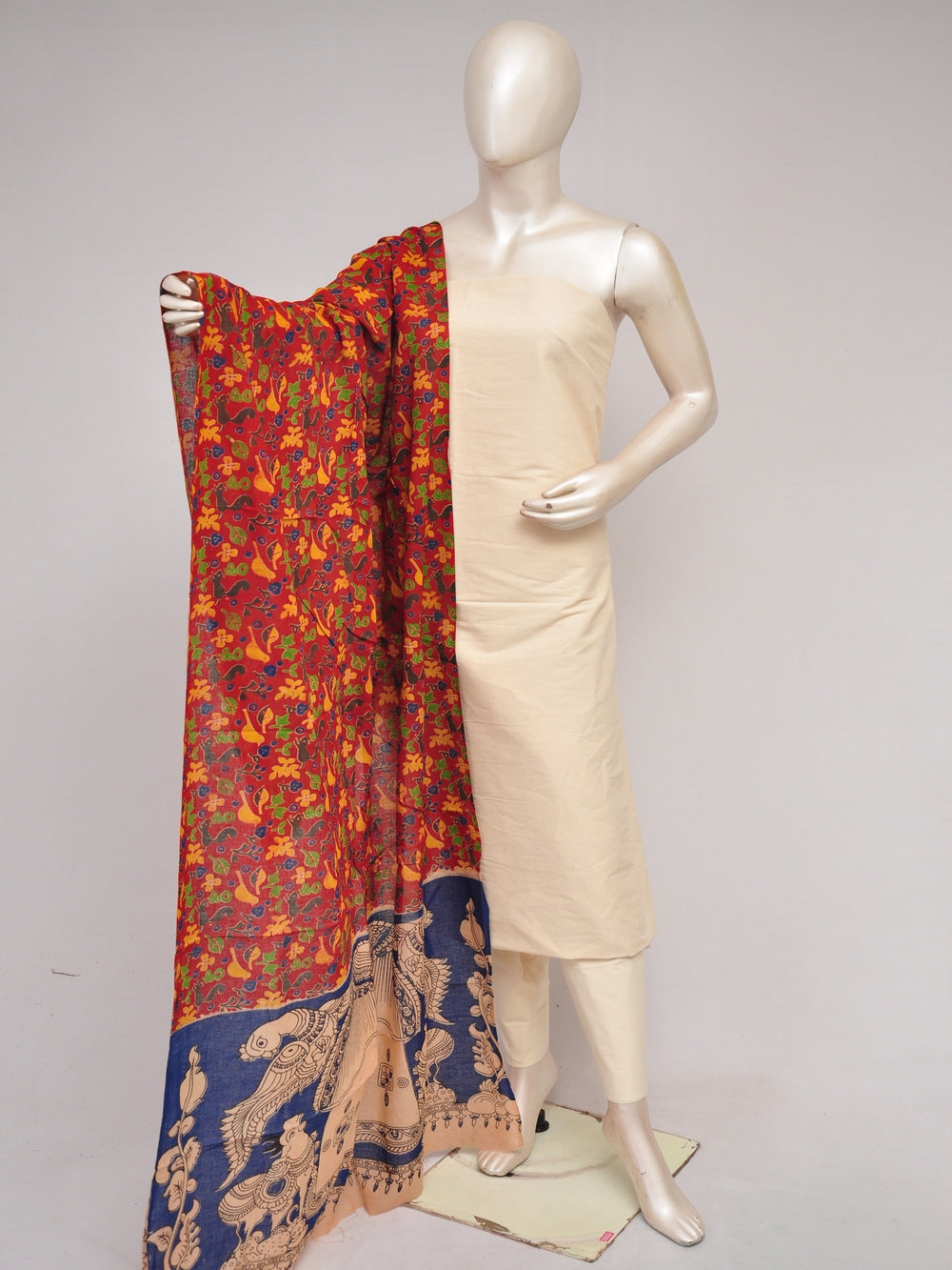 Kalamkari Dupatta Dress Material [D80830048]