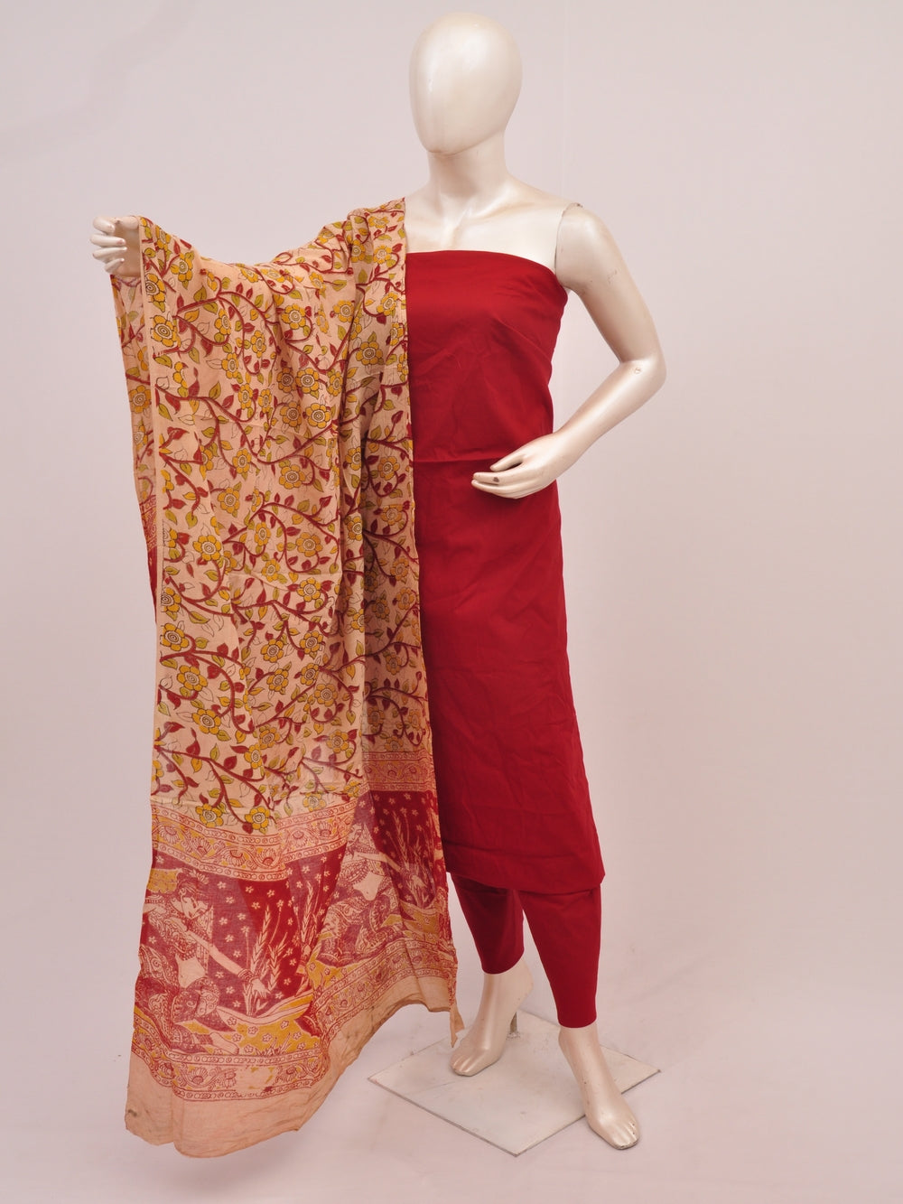 Kalamkari Dupatta Dress Material [D90123032] - DressesForWomen.IN