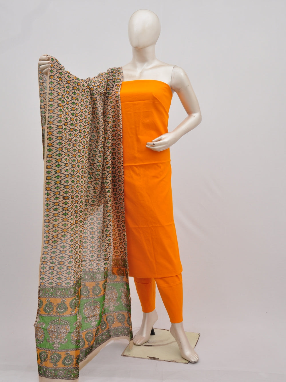 Kalamkari Dupatta Dress Material [D90223024] - DressesForWomen.IN