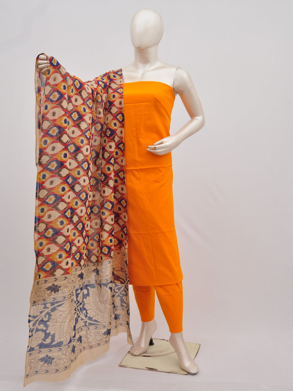 Kalamkari Dupatta Dress Material [D90223029] - DressesForWomen.IN