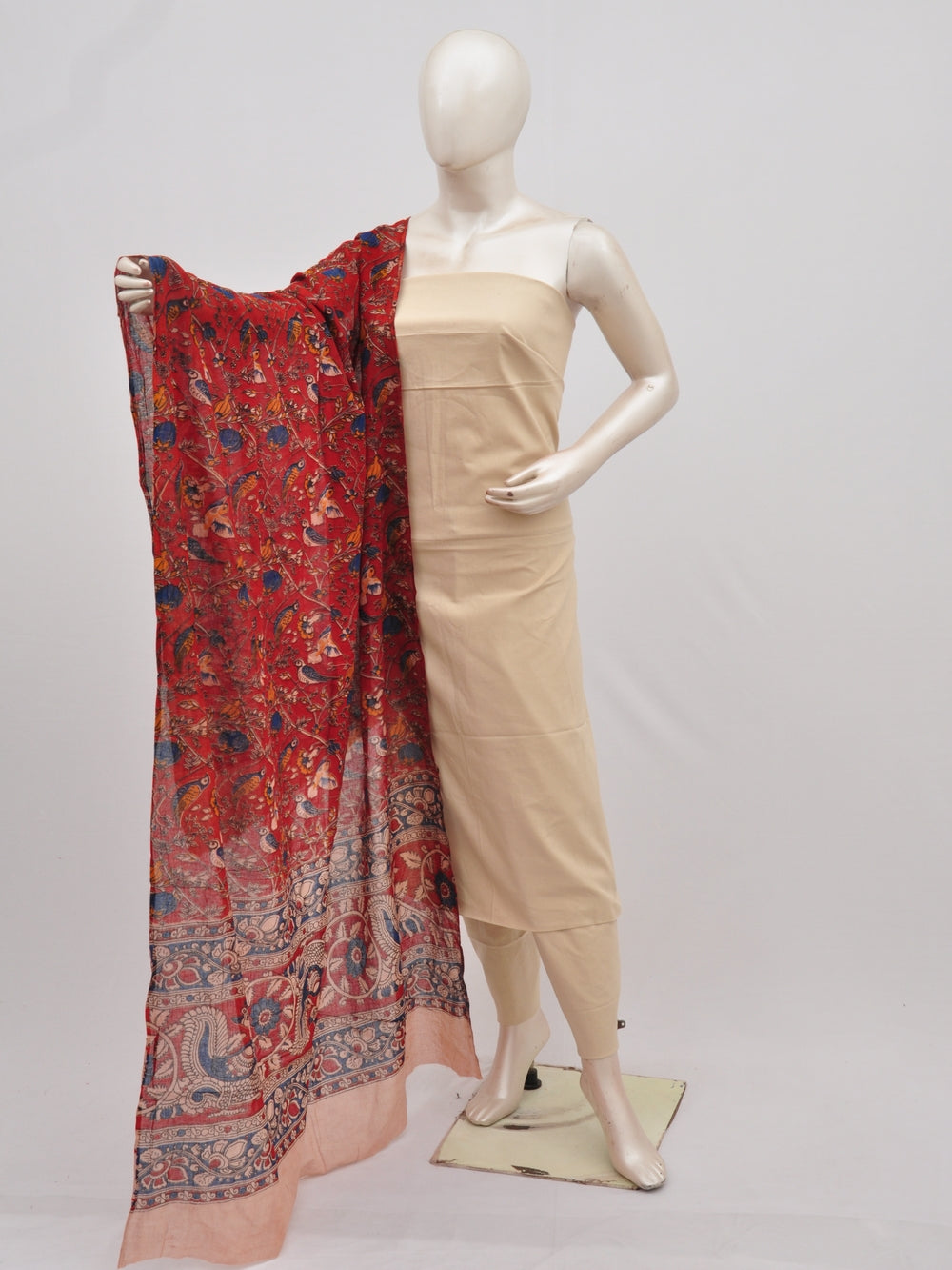 Kalamkari Dupatta Dress Material [D90227015]