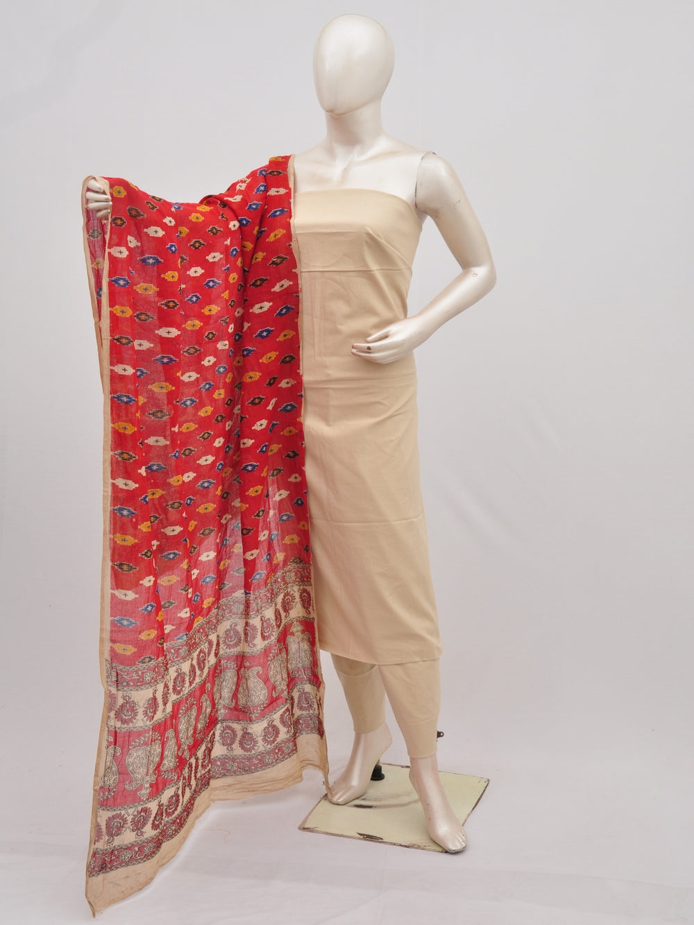 Kalamkari Dupatta Dress Material [D90227016]