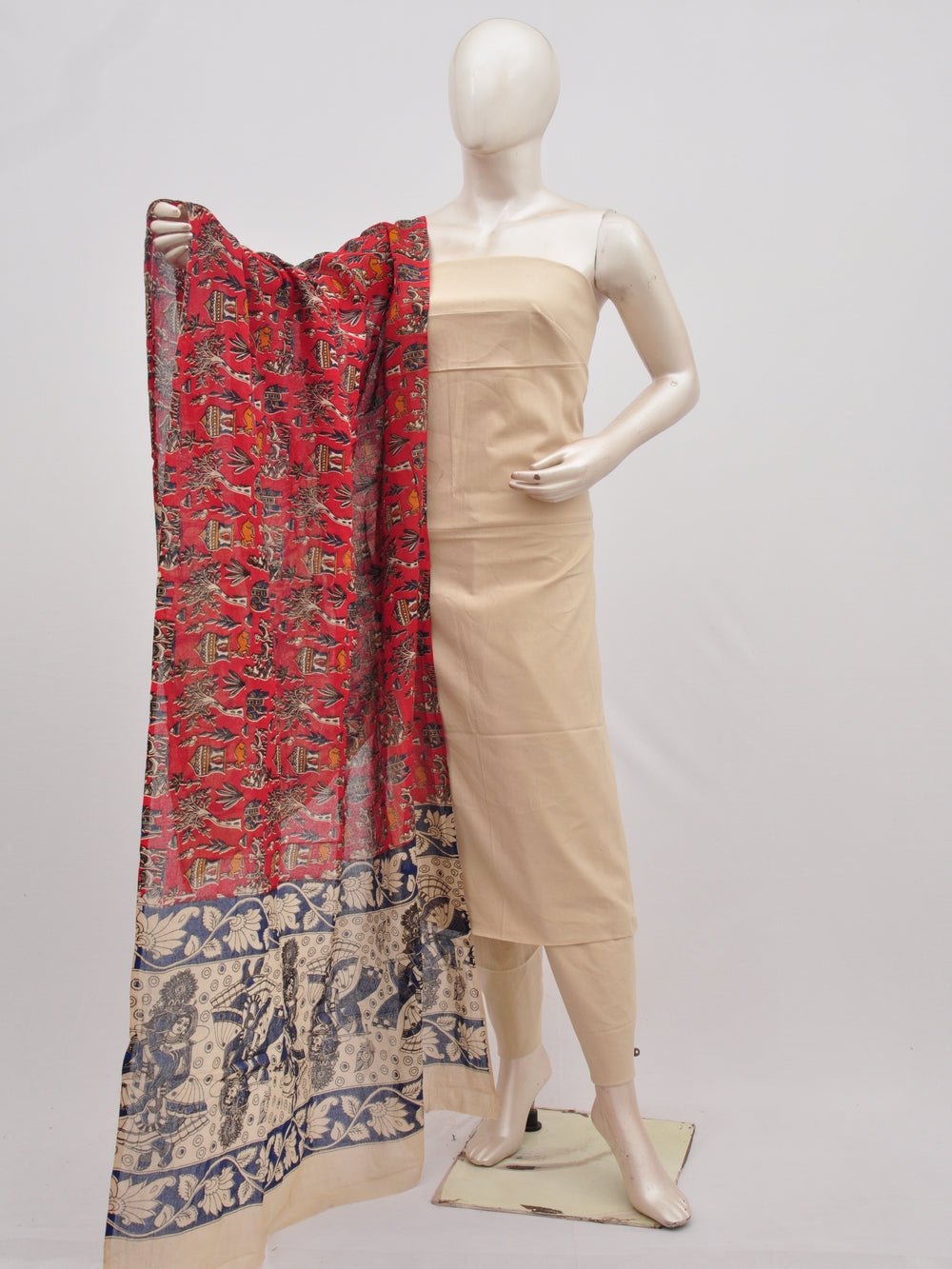 Kalamkari Dupatta Dress Material [D90227017]