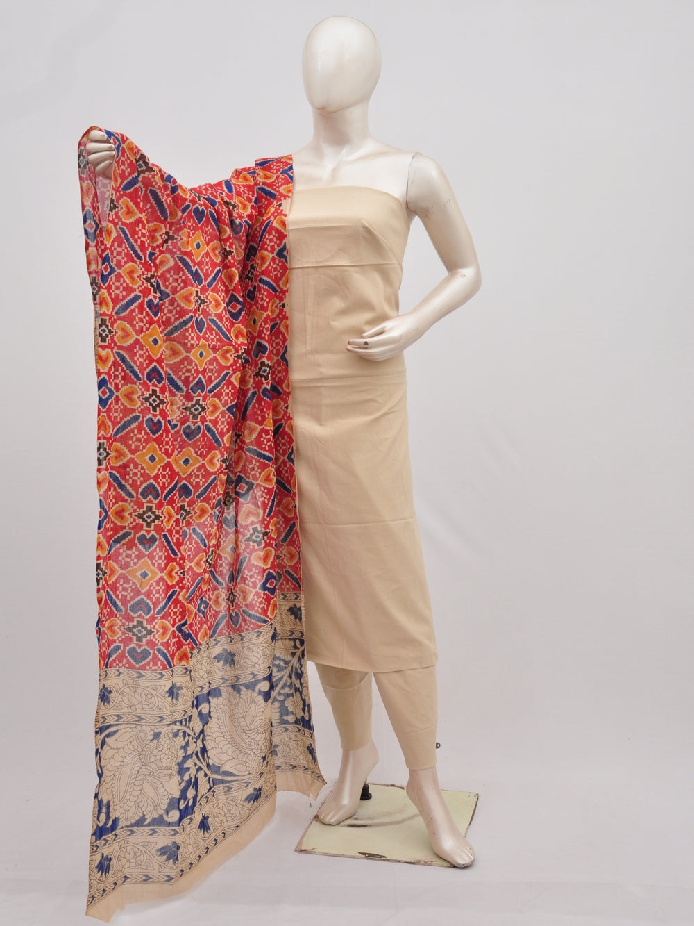 Kalamkari Dupatta Dress Material [D90227018]