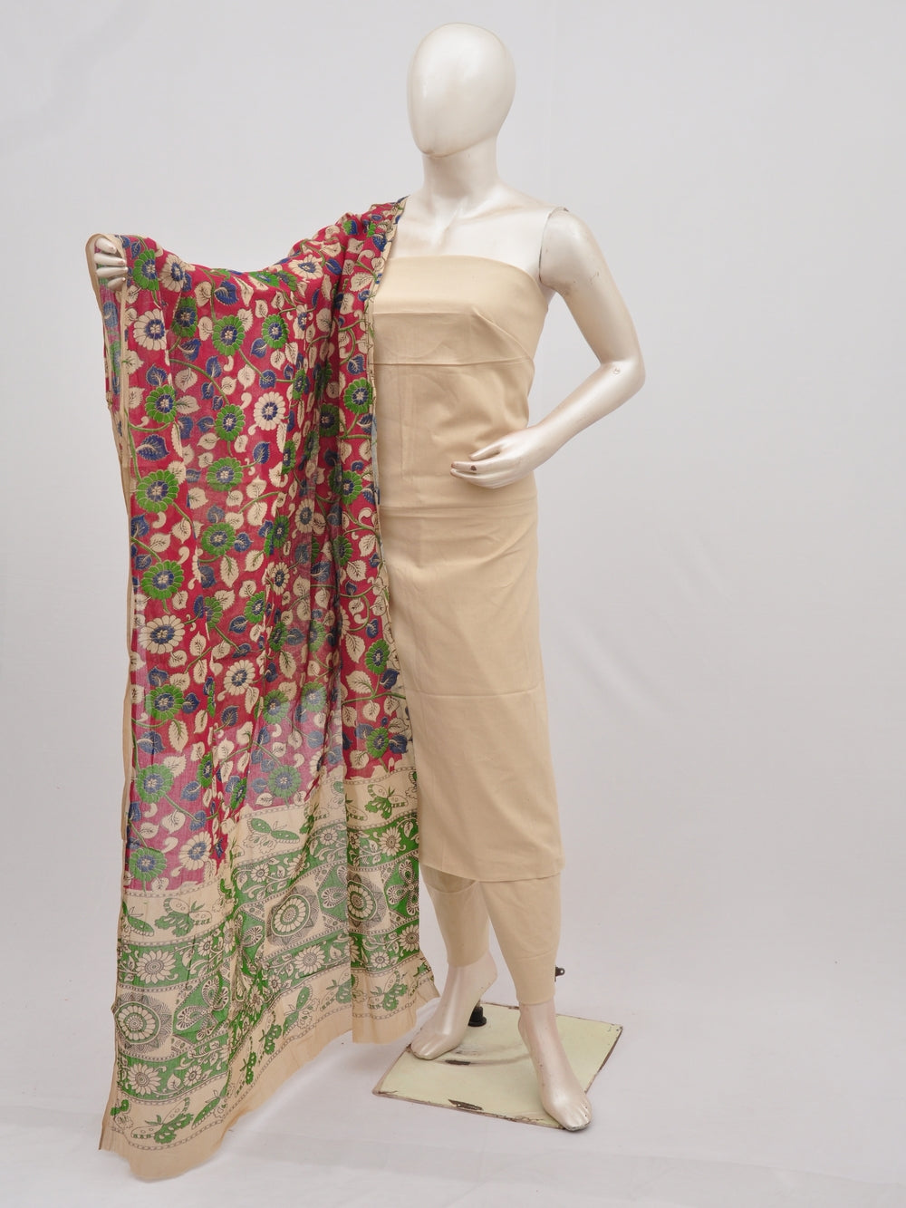 Kalamkari Dupatta Dress Material [D90227022]