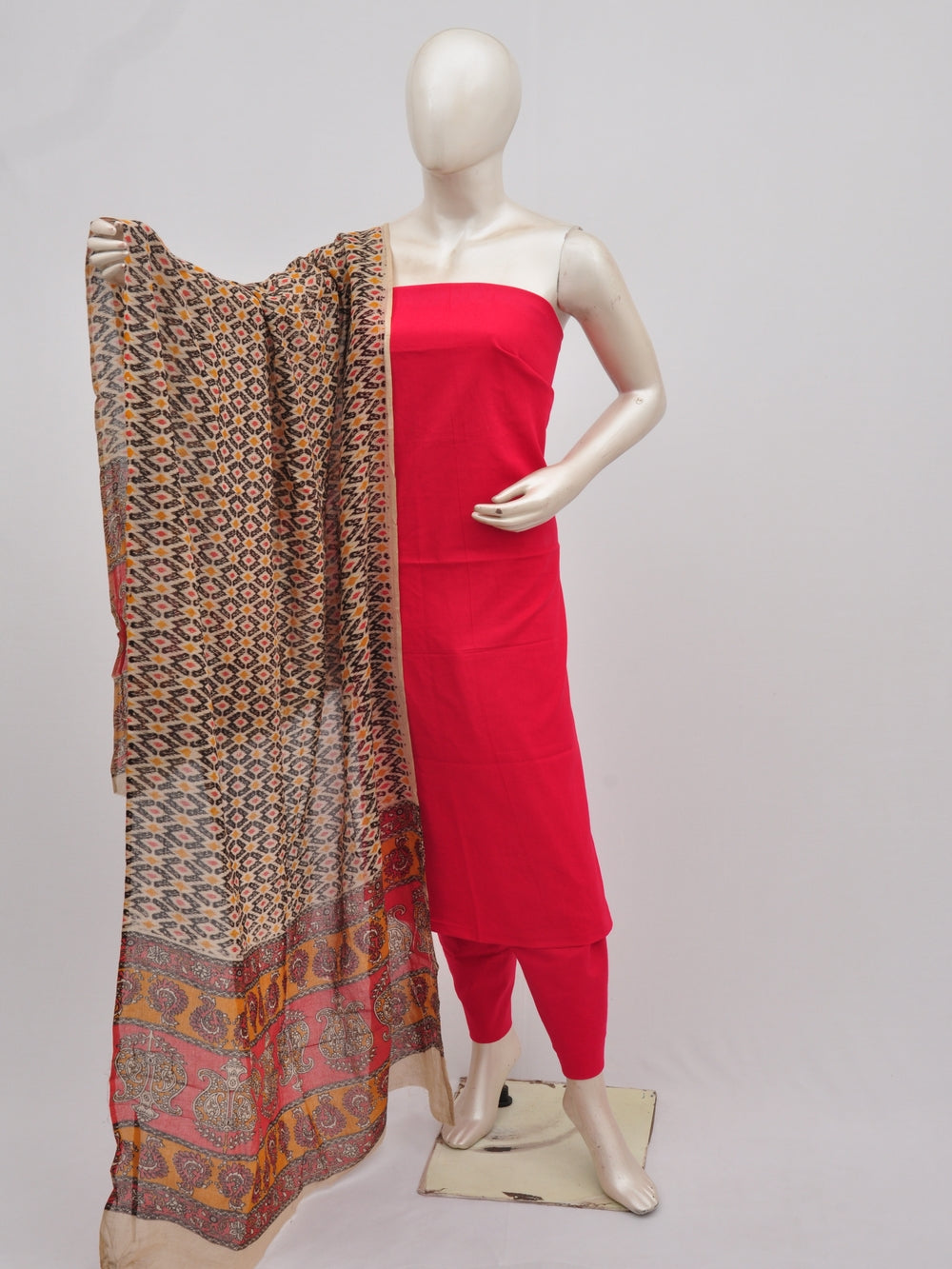 Kalamkari Dupatta Dress Material[D90227049]